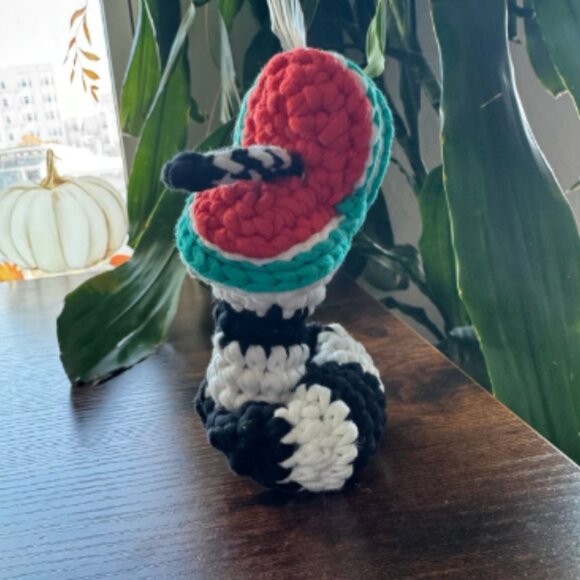 *Pre-made Plushie* The Woobles Beetlejuice Sandworm Crochet Movie Character - Picture 2 of 7